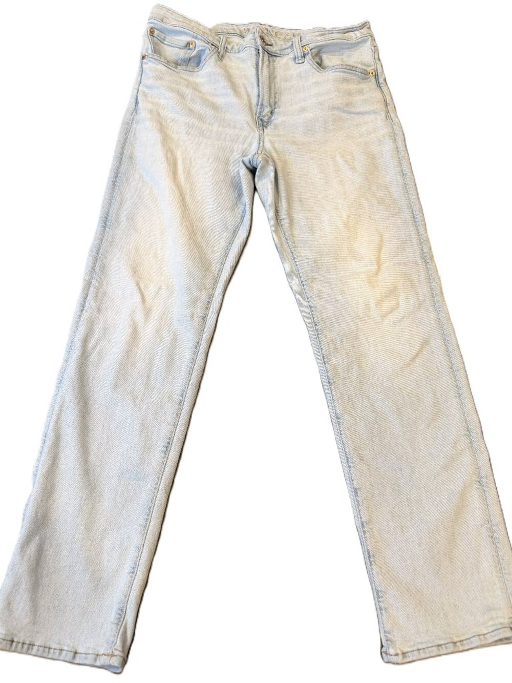 American Eagle Men's AirFlex+ Athletic Straight Light Wash Jeans 34W 32L